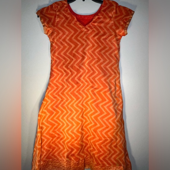 Handmade Dresses Nwot Handmade Linen Dress Dbl Layered Trimmed Gold Linen Trim On Sleeves